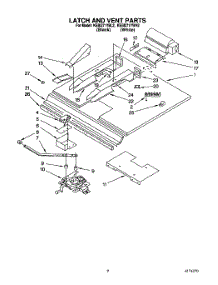 06 - Latch And Vent parts for Kitchenaid Oven KEBI271YBL2 from AppliancePartsPros.com