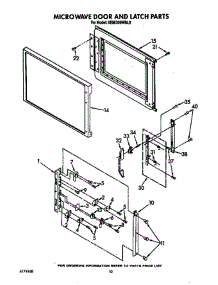 Microwave Door And Latch parts for Kitchenaid Wall Oven KEMI300WBL0 from AppliancePartsPros.com