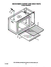 Microwave Cabinet And Shelf parts for Kitchenaid Wall Oven KEMI300WBL0 from AppliancePartsPros.com