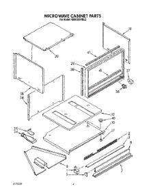 02 - Microwave Cabinet parts for Kitchenaid Oven KEMI300WBL2 from AppliancePartsPros.com