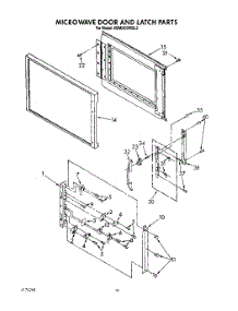 05 - Microwave Door And Latch parts for Kitchenaid Oven KEMI300WBL2 from AppliancePartsPros.com