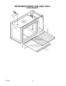 06 - Microwave Cabinet And Shelf parts for Kitchenaid Oven KEMI300WBL2 from AppliancePartsPros.com