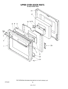 08 - Upper Oven Door , Lit / Optional parts for Kitchenaid Oven KEBI271SBL0 from AppliancePartsPros.com