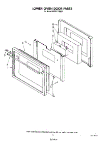 09 - Lower Oven Door parts for Kitchenaid Oven KEBI271SBL0 from AppliancePartsPros.com