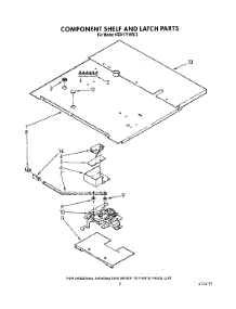 05 - Component Shelf And Latch parts for Kitchenaid Oven KEBI171WBL3 from AppliancePartsPros.com