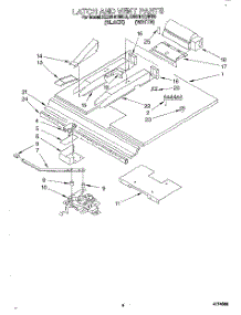 03 - Latch And Vent parts for Kitchenaid Oven KEBI141BBL0 from AppliancePartsPros.com