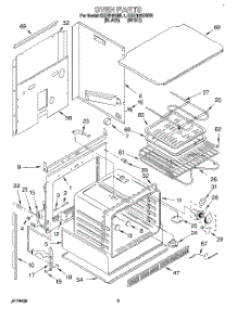 03 - Oven, Literature parts for Kitchenaid Oven KEBI100BWH1 from AppliancePartsPros.com