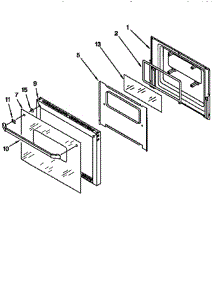 Lower Oven Door parts for Kitchenaid Wall Oven KEBI271BWH3 from AppliancePartsPros.com