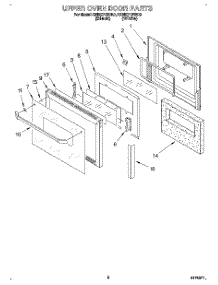 04 - Upper Oven Door parts for Kitchenaid Oven KEBI271BWH0 from AppliancePartsPros.com