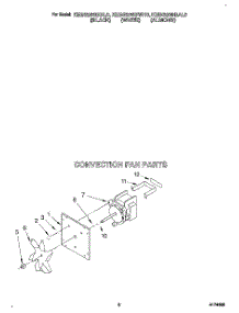 05 - Convection Fan parts for Kitchenaid Oven KEBS208BAL0 from AppliancePartsPros.com