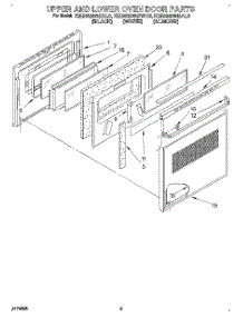 07 - Upper And Lower Oven Door parts for Kitchenaid Oven KEBS208BAL0 from AppliancePartsPros.com