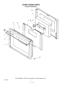 10 - Oven Door , Lit / Optional parts for Kitchenaid Oven KGBS245SBL0 from AppliancePartsPros.com