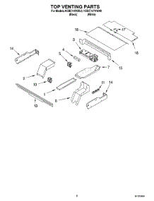 05 - Top Venting parts for Kitchenaid Oven KEBC147KBL0 from AppliancePartsPros.com