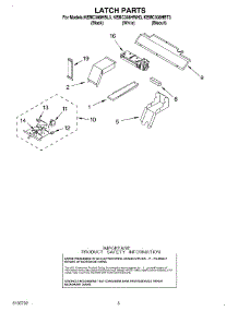 04 - Latch parts for Kitchenaid Oven KEMC308HWH3 from AppliancePartsPros.com