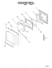 03 - Oven Door parts for Kitchenaid Oven KEBC147KWH1 from AppliancePartsPros.com