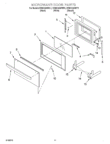 09 - Microwave Door, Optional parts for Kitchenaid Oven KEMC308HWH1 from AppliancePartsPros.com