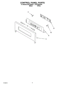 02 - Control Panel parts for Kitchenaid Oven KEBC206KWH1 from AppliancePartsPros.com