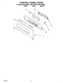 02 - Control Panel parts for Kitchenaid Oven KEMC308HBT3 from AppliancePartsPros.com