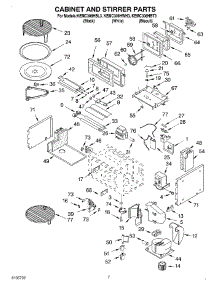 06 - Cabinet And Stirrer parts for Kitchenaid Oven KEMC308HBT3 from AppliancePartsPros.com