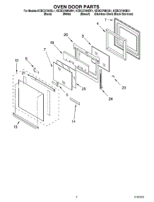 03 - Oven Door parts for Kitchenaid Oven KEBC278KWH1 from AppliancePartsPros.com