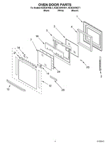 03 - Oven Door parts for Kitchenaid Oven KEBC207KWH1 from AppliancePartsPros.com