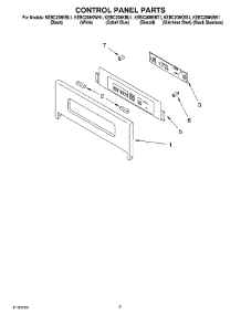 02 - Control Panel Parts parts for Kitchenaid Oven KEBC208KBL1 from AppliancePartsPros.com