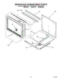 08 - Microwave Compartment parts for Kitchenaid Oven KEMS378YWH0 from AppliancePartsPros.com