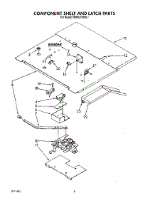 03 - Component Shelf And Latch parts for Kitchenaid Oven KEMS378XBL1 from AppliancePartsPros.com