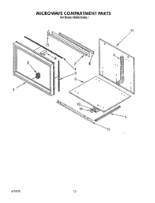 08 - Microwave Compartment parts for Kitchenaid Oven KEMS378XBL1 from AppliancePartsPros.com