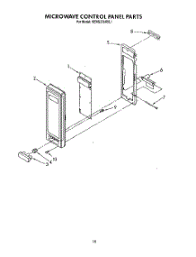 12 - Microwave Control Panel parts for Kitchenaid Oven KEMS378XBL1 from AppliancePartsPros.com