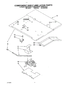 05 - Component Shelf And Latch parts for Kitchenaid Oven KEMS378YBL0 from AppliancePartsPros.com