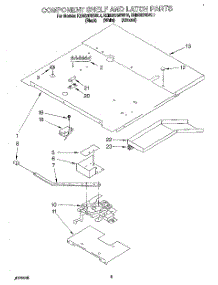 05 - Component Shelf And Latch parts for Kitchenaid Oven KEMS378BWH1 from AppliancePartsPros.com