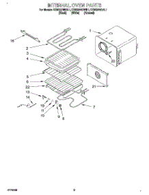 07 - Internal Oven parts for Kitchenaid Oven KEMS378BWH1 from AppliancePartsPros.com