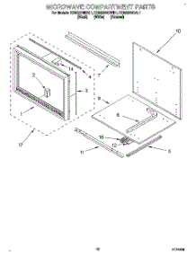 08 - Microwave Compartment parts for Kitchenaid Oven KEMS378BWH1 from AppliancePartsPros.com