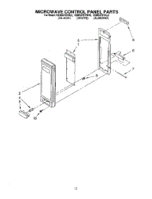 12 - Microwave Control Panel parts for Kitchenaid Oven KEMS378YBL0 from AppliancePartsPros.com