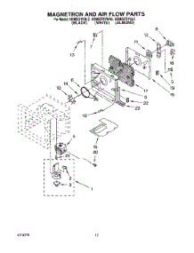 09 - Magnetron And Air Flow parts for Kitchenaid Oven KEMS378YAL0 from AppliancePartsPros.com
