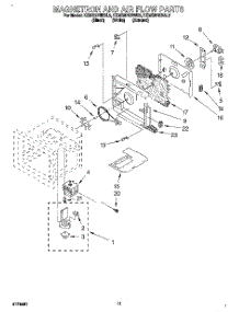 09 - Magnetron And Air Flow parts for Kitchenaid Oven KEMS378BWH2 from AppliancePartsPros.com