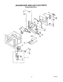 08 - Magnetron And Air Flow parts for Kitchenaid Oven KEMS378XWH0 from AppliancePartsPros.com
