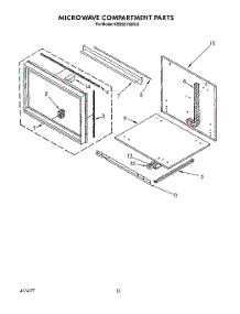 09 - Microwave Compartment parts for Kitchenaid Oven KEMS378XWH0 from AppliancePartsPros.com