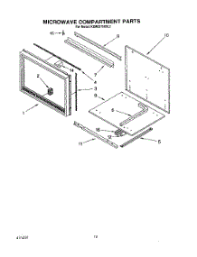 07 - Microwave Compartment parts for Kitchenaid Oven KEMS378XBL2 from AppliancePartsPros.com
