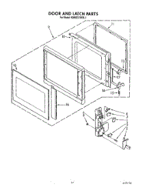 11 - Door And Latch parts for Kitchenaid Oven KEMS378XWH1 from AppliancePartsPros.com