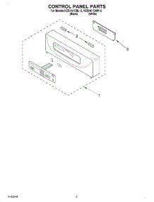 02 - Control Panel parts for Kitchenaid Oven KEBI101DWH12 from AppliancePartsPros.com