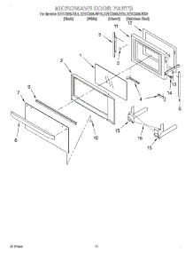 09 - Microwave Door, Optional parts for Kitchenaid Oven KEHC309JWH0 from AppliancePartsPros.com