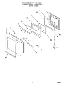 03 - Oven Door parts for Kitchenaid Oven KEBI141DWH4 from AppliancePartsPros.com