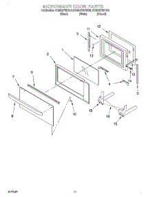 09 - Microwave Door parts for Kitchenaid Oven KEMC378HWH0 from AppliancePartsPros.com