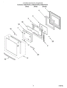 03 - Oven Door parts for Kitchenaid Oven KEMC378HBT3 from AppliancePartsPros.com