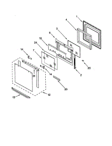 Oven Door parts for Kitchenaid Wall Oven KEMS377GAL1 from AppliancePartsPros.com