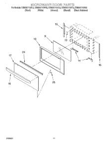 09 - Microwave Door, Optional parts for Kitchenaid Oven KEMS377GBT2 from AppliancePartsPros.com