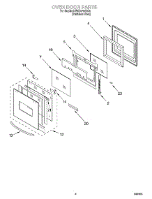 03 - Oven Door parts for Kitchenaid Oven KEMS378GSS0 from AppliancePartsPros.com