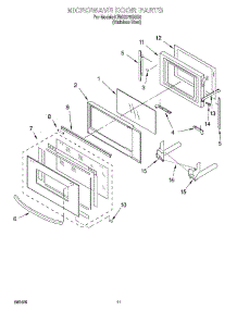 09 - Microwave Door parts for Kitchenaid Oven KEMS378GSS0 from AppliancePartsPros.com